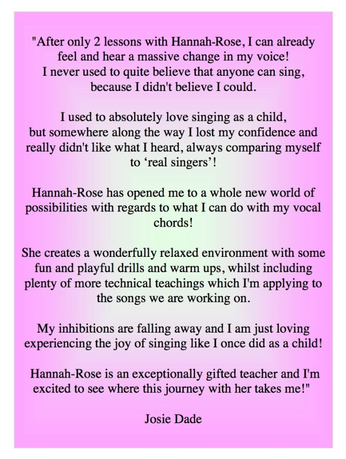 Josie Dade Testimonial